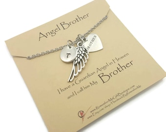 Angel Brother, Loss of Brother, Memorial Necklace, Memorial Gift, Remembrance Jewelry, Sympathy Jewelry, Memorial Jewelry, Sympathy Gift