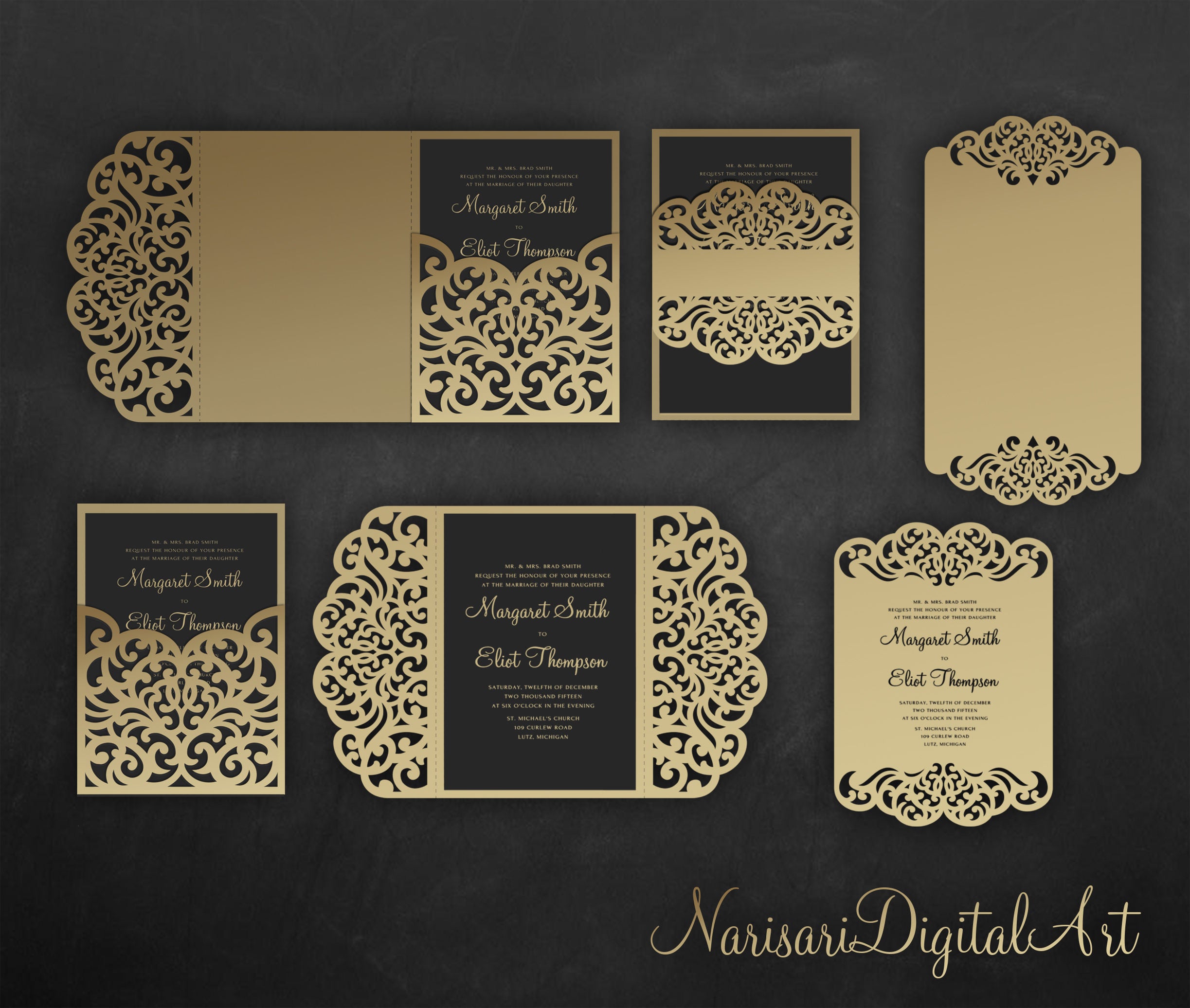 Tri Fold Invitations Template