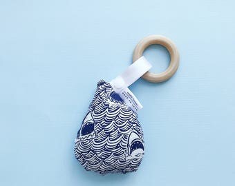 Shark Rattle Teether Toy - Baby Boy Toy - Pacifier Clip Toy - Baby Toy - Soft Baby Toy - Gender Neutral