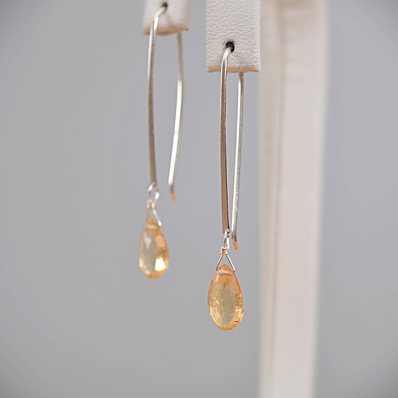 Imperial Topaz Earrings November Birthstone Yellow Topaz 7562