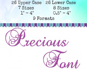Elegant Embroidery Font - Interlocking Vine Embroidery Font - Embroidery Font - Monogram Embroidery Font - Vine Embroidery Font - Precious