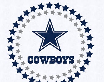 dallas cowboys circle logo svg, dallas cowboys logo dxf, clipart, vector, cut file, cricut silhouette, studio file