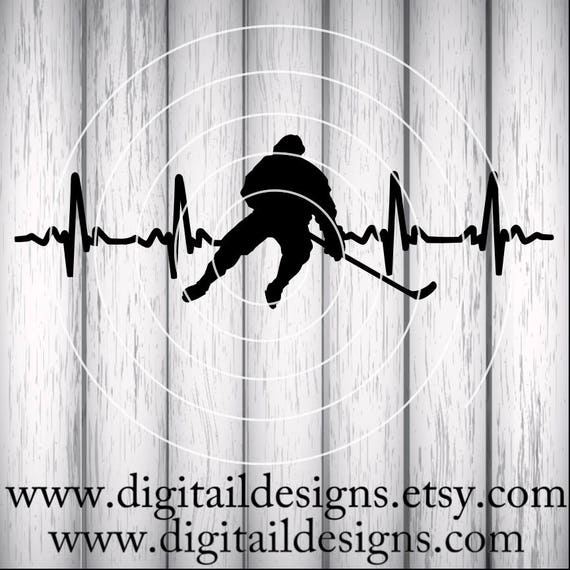 Hockey EKG SVG png dxf eps ai fcm Hockey Heartbeat