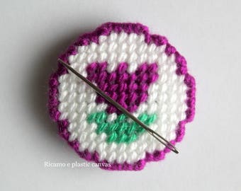 Magnetic Needle Minder, Tulip, Cross Stitch, Embroidery, Needle Keeper, Needleminders, Needlework, Needle Holder, Sewing, Women Gift, Magnet