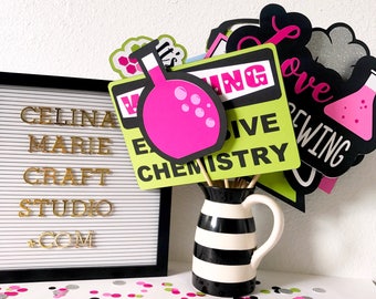 Perfect Chemistry Photo Booth Props | Science Photo Booth Props | Nerdy Photo Booth Props | Chemistry Bridal Shower | Science Bridal Shower
