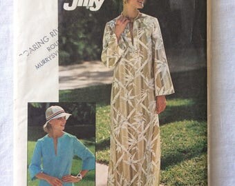 Vintage 1976 UNCUT Simplicity 7521 Misses Size 10 Bust 32-1/2 Caftan or Top Pattern