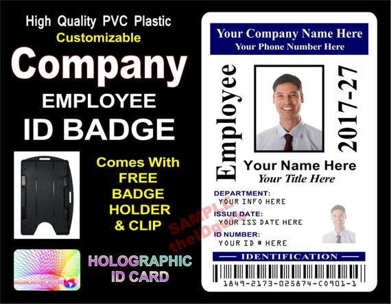 Company / Employee / Corporate ID Badge / Card Custom