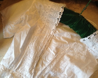 Edwardian lace chemise/jacket/top. 36 bustx17 length. Strong