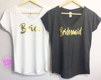 Bride Shirt, Bridesmaid Shirt, Bride Gift, Bridesmaid gift, Bachelorette Party Tee, Bachelorette Party Shirt, Wedding Gift