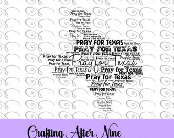 Pray For Texas SVG, USA Svg, Texas Svg, Hurrican Harvey SVG, States Cutting File Svg