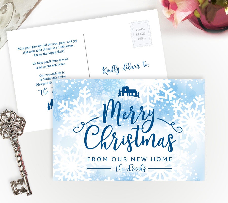 printed new address christmas cards personalized change of address postcards holiday moving announcements - New Address Christmas Cards printed new address christmas cards personalized change of address postcards holiday moving announcements - New Address Christmas Cards