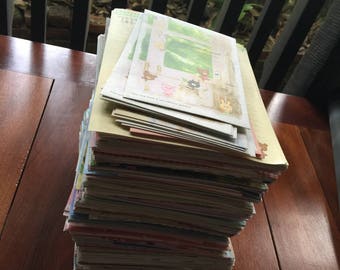 200 Letter Sheets plus 100 Envelopes Letter sets/ Stationary Sets/ Lots of brands included/ No Duplicate.