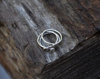 Stack Rings, Silver Stack Rings, Unique Stack Rings, Stackable Rings, Stacking Rings Set, Silver Stacking Rings, Silver Ring, Set of 3 RIngs