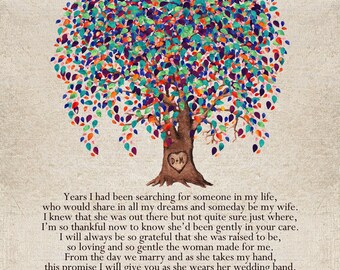 Gift For Mother of Bride Gift From Groom Wedding Tree Personalized Gift To Parents Years I Have Been Searching Paper Canvas or Tin Sign 1518
