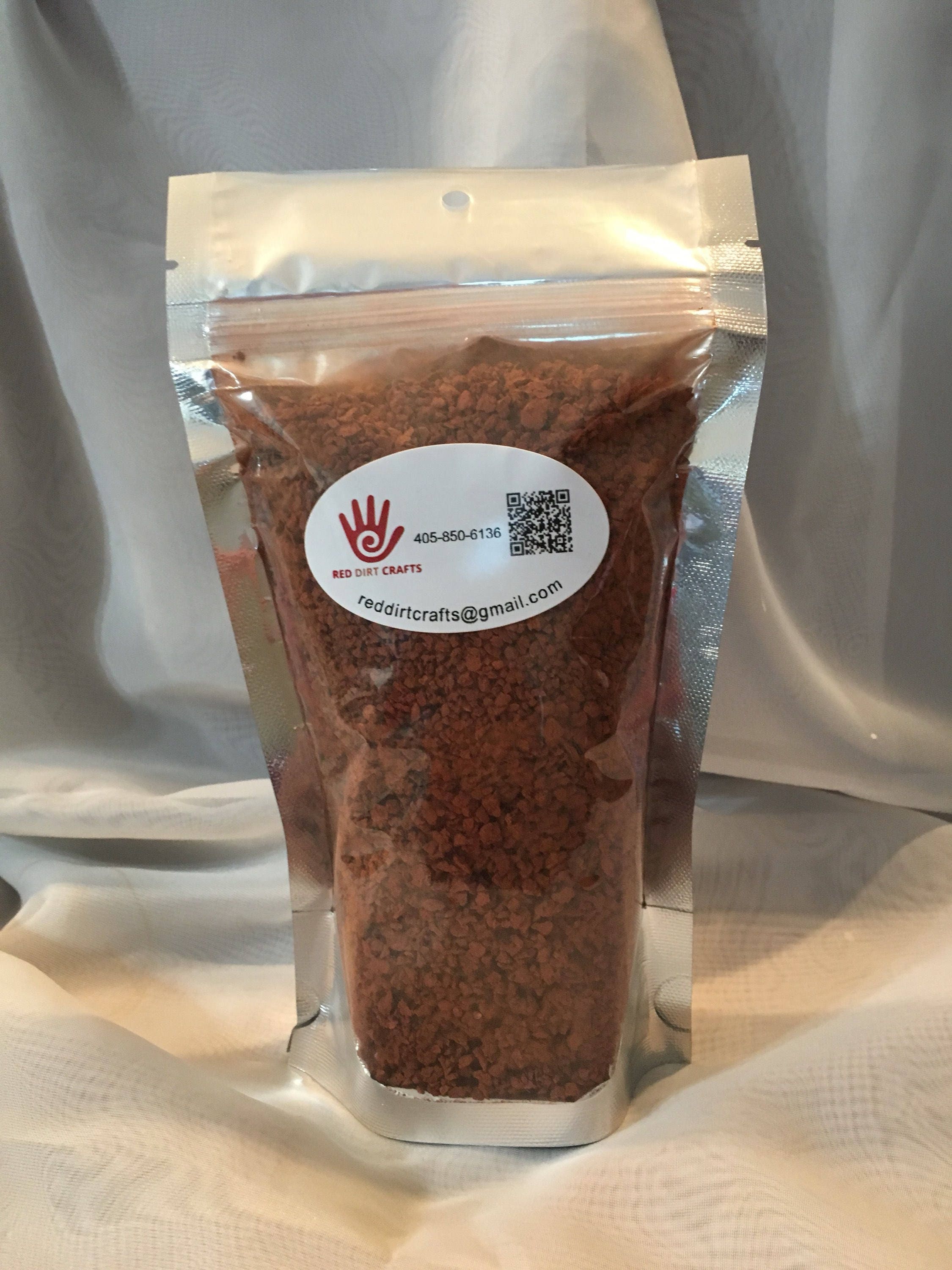 1 Pound Medium Grade Red Clay Dirt Edible Clay Iron