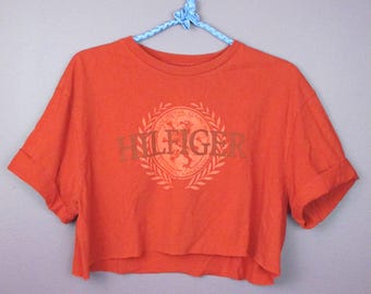 Reworked Vintage Tommy Hilfiger Crop Tee