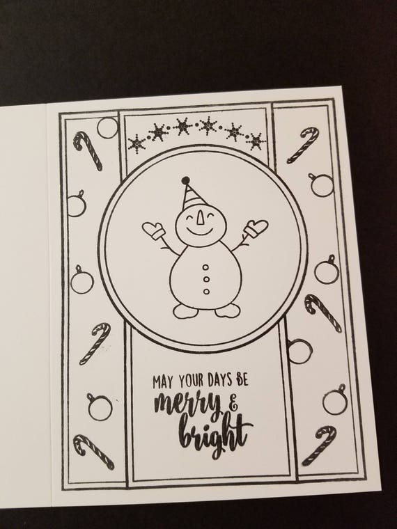 Christmas card to color