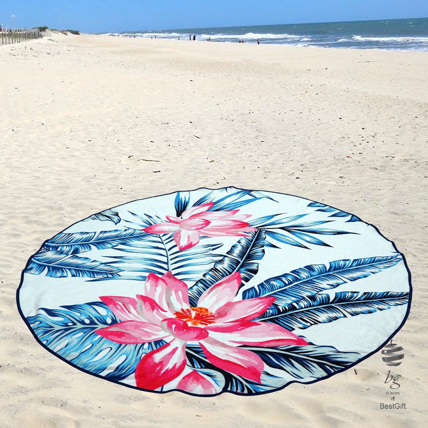 Large Round Beach Towel Circle Rounded Towels 150cm 59