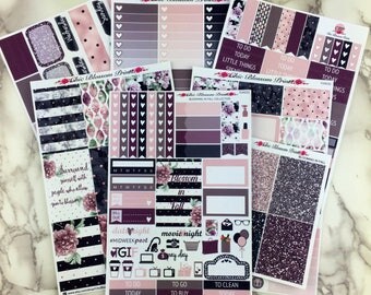 Blooming In Fall Collection, Weekly, Kit, Happy Planner, SewMuchCrafting, Plum Planner, Planner Stickers, Plan with Me, ChicBlossomPrints