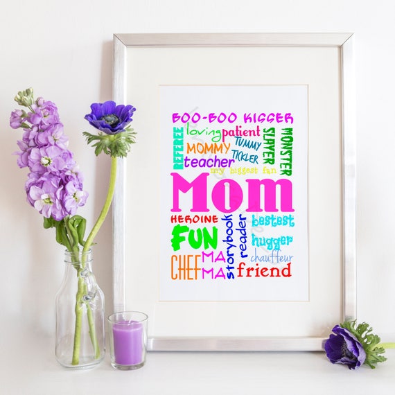 Mother's Day Print Mothers Day Gift Mom Collage Mother