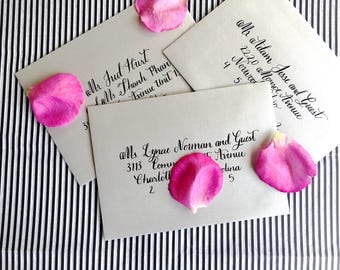 Hand Lettered Address Envelopes- Wedding Envelopes, Calligraphy Envelopes, Save the Date Envelopes, Envelope Addressing