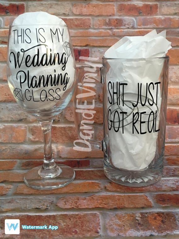 Download This is my wedding planning glass & shit just got real mug