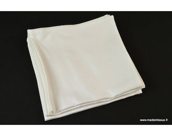 SERVIETTES DE TABLE 40X40 100% satin coton Blanc MADE IN FRANCE