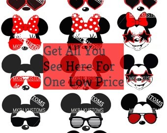 Minnie Mickey Sunglasses/Disney Svg/Mickey Mouse Head Svg/Minnie Mouse Head Svg/Minnie Svg/Mickey Sunglasses/Disney Family/Minnie Sunglasses