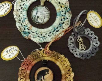Crocheted 3 AnyTime Ornaments cats inventory clearance