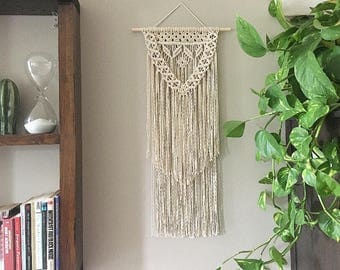 3 Ply Natural Cotton - Macramé Wall Hanging - Boho decor - Modern macramé - Mid century interior decor