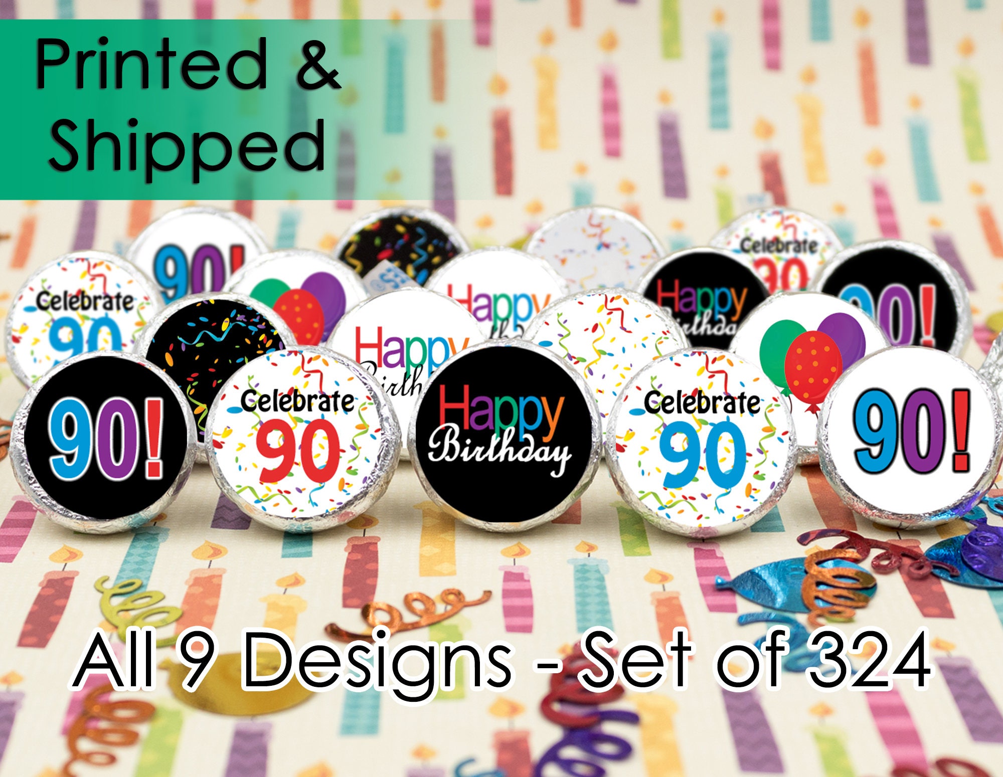 90th Party Favors 90th Decorations 90th Milestone Hershey