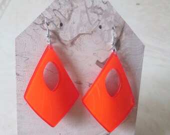orange dangle earrings