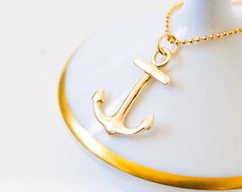 ANCHOR Necklace (gold-plated, 925 Sterling Silver)