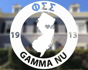 Phi Sigma Sigma Decal - Sorority Decal - Personalized Decal Laptop Sticker - Big Little Sister Car Decal - Phi Sig Greek Sorority Sticker