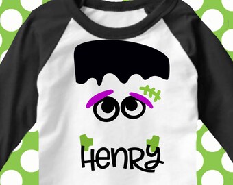 Halloween svg, boys halloween svg, Frankenstein svg, monster svg, png, eps, DXF, kids halloween shirt, Face, Cut File, Cricut, Silhouette