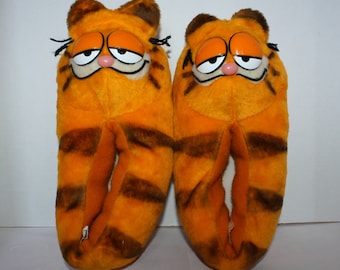 Vintage 1981 GARFIELD Slippers Size (6-7) M