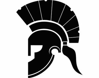 Gladiator Helmet #1 Spartan Mohawk Roman Empire Warrior Costume .SVG .EPS .PNG Instant Digital Clipart Vector Cricut Cut Cutting Download