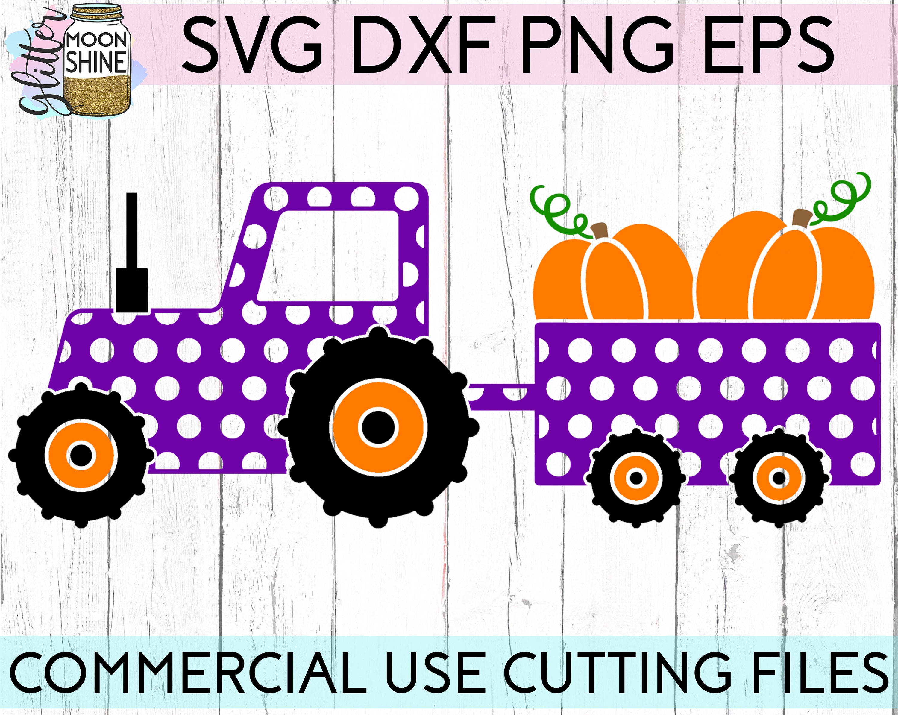 Download Girly Fall Tractor svg dxf eps png Files for Cutting Machines