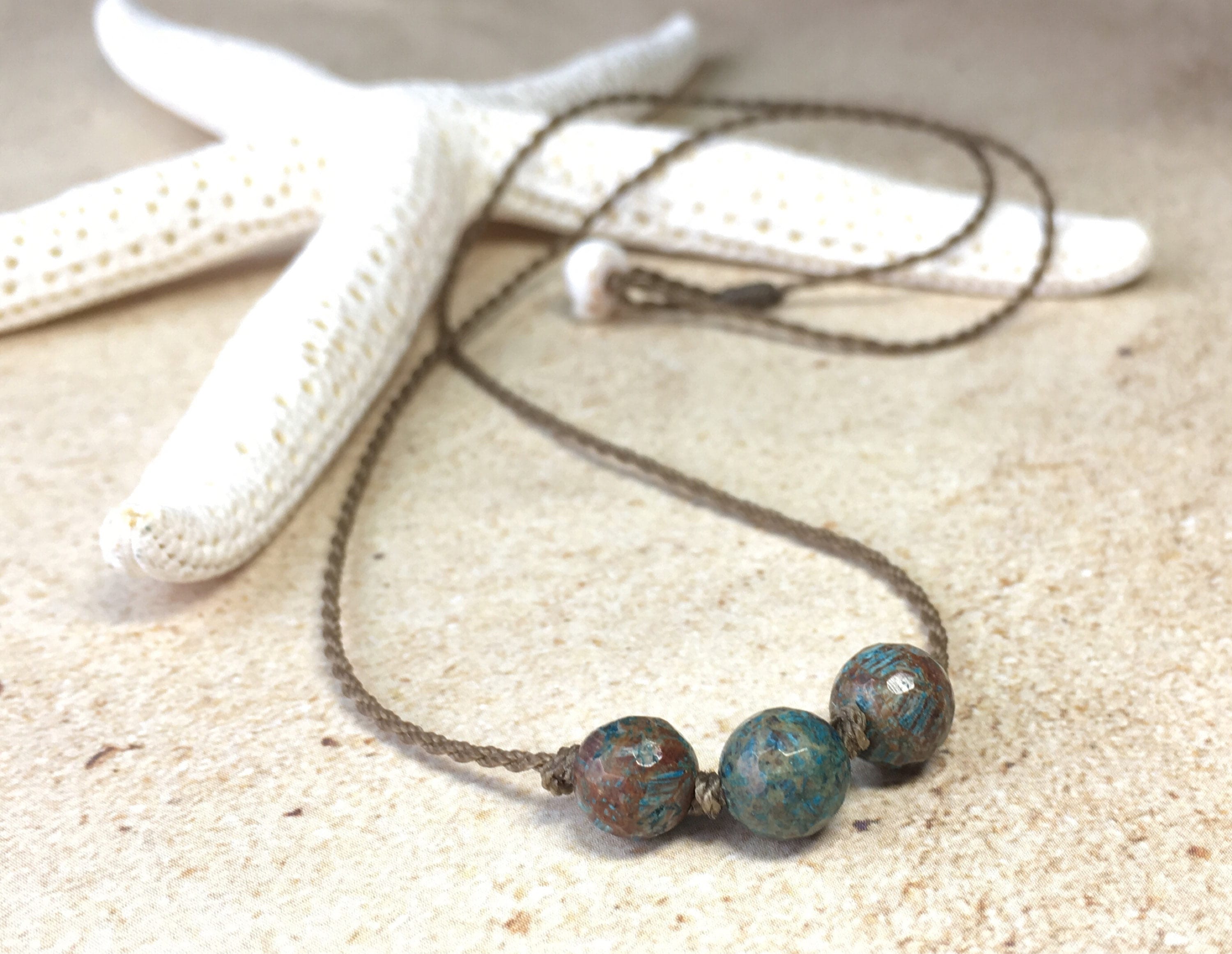 Jasper Necklace Waterproof Rope Necklace Active Lifestyle