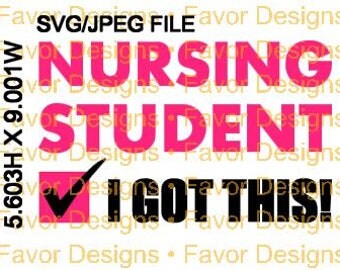 Nursing student svg | Etsy