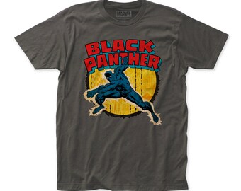Black Panther Punch Men's Soft Fitted 30/1 Cotton Tee (BLKP03) Charcoal