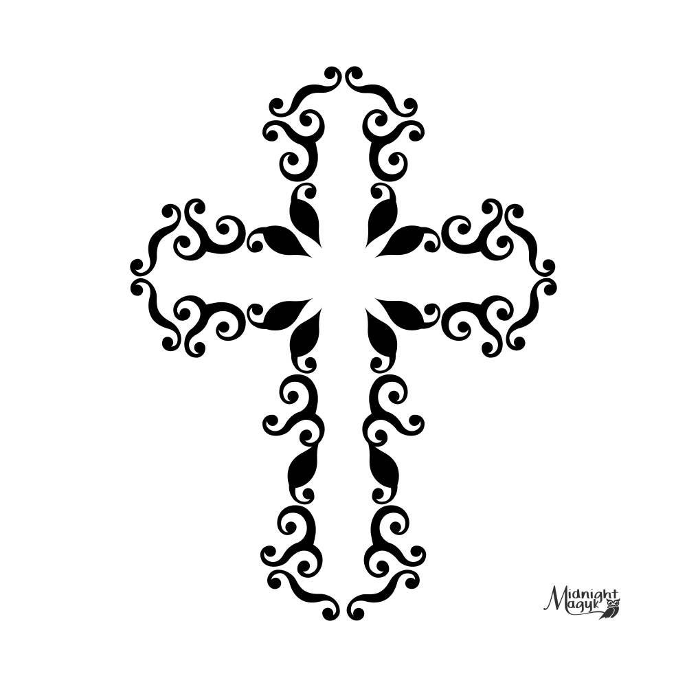 Download Swirl Cross SVG from MidnightMagykCrafts on Etsy Studio