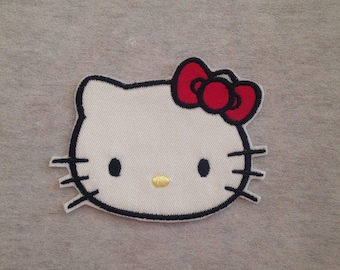 Hello Kitty - Red Iron on Applique Patch