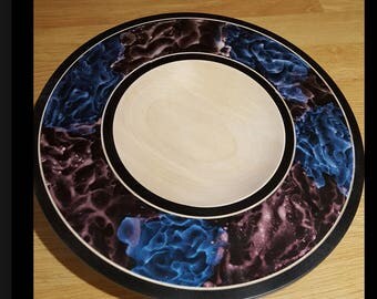 Irridescent wooden platter. Various sizes / colours available.