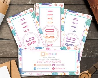 Boho LulaCash Cards, Free Personalized, Home Office Approved (Colors&Fonts), Lula Cash Cards, LLR Gift Cards, Moolah Cards