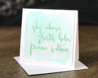 Handmade Mini Card - Sky Above