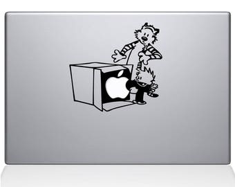 Calvin & Hobbes Inspired Vinyl Decal Sticker Box Apple Laptop MacBook Room Decor Nursery