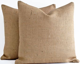 Burlap pillow covers Etsy