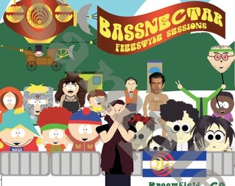 Bassnectar Freestyle South Park Perforated Blotter Art 7.5x7.5