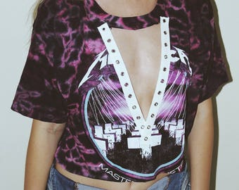 Cropped Metallica Tie Dye Tee